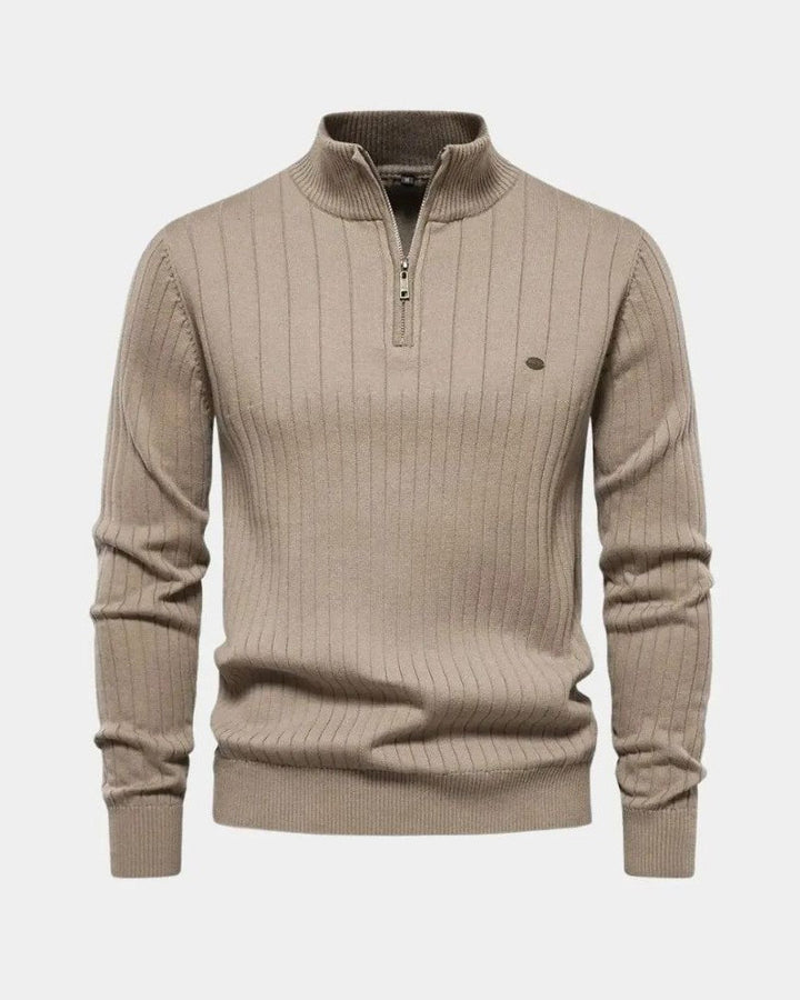 Marco | Camisola em algodão com meio fecho