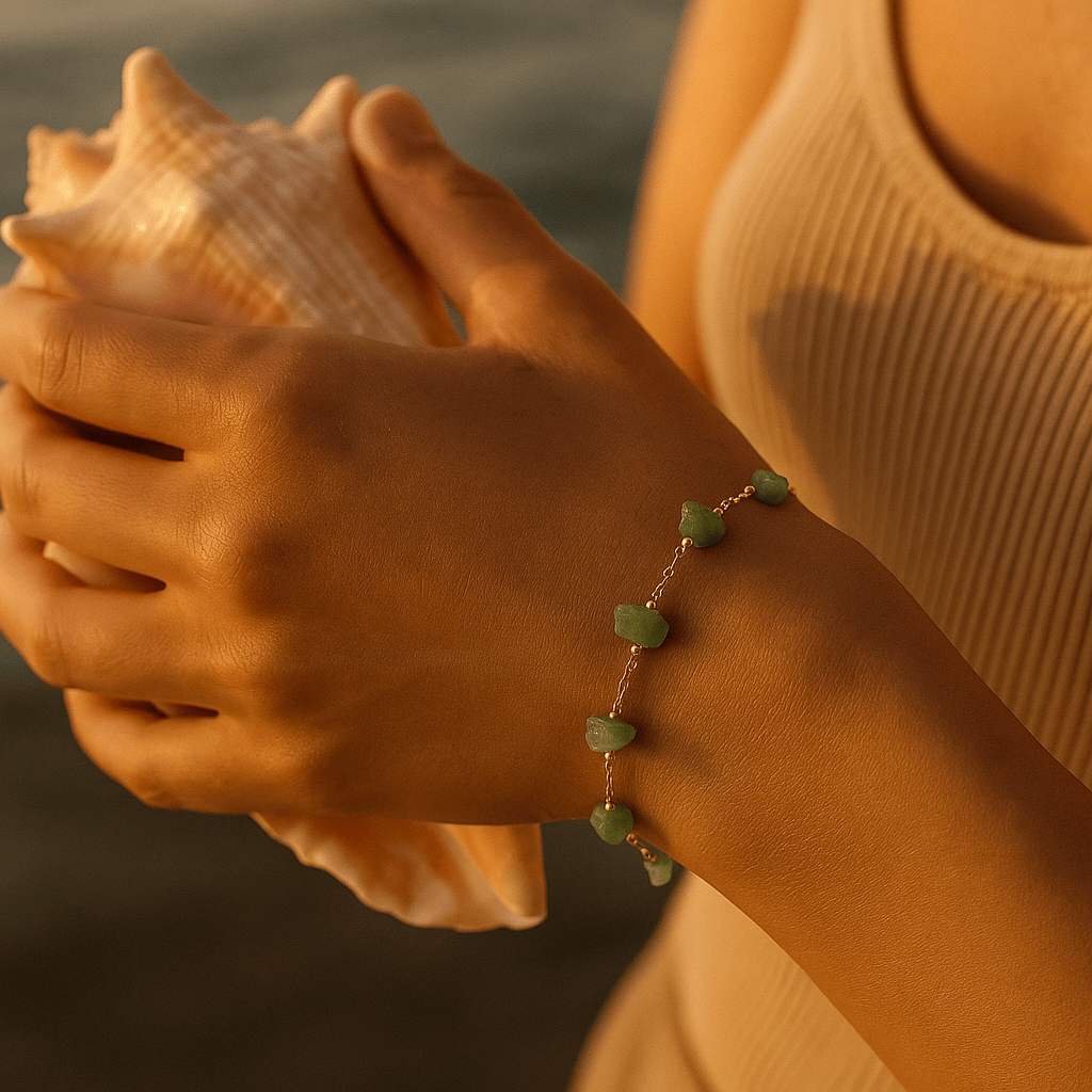 Dulce | Pulseira em pietra verde