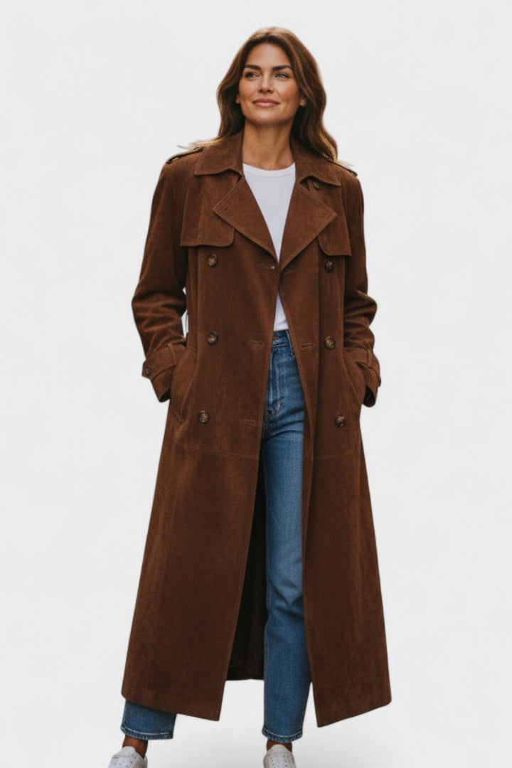Fernanda | Elegante trench coat em camoscio