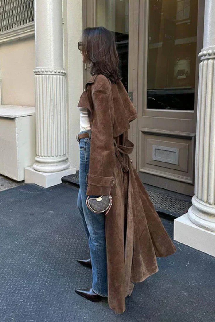 Fernanda | Elegante trench coat em camoscio