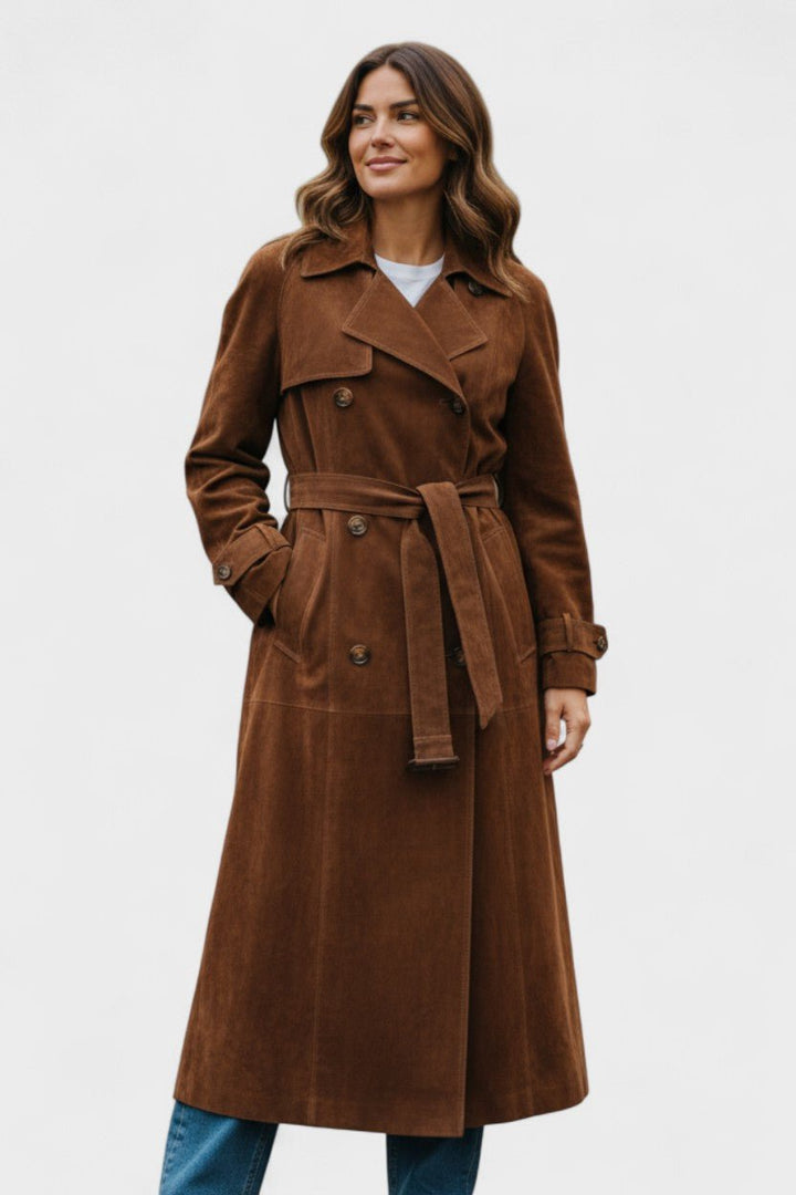 Fernanda | Elegante trench coat em camoscio