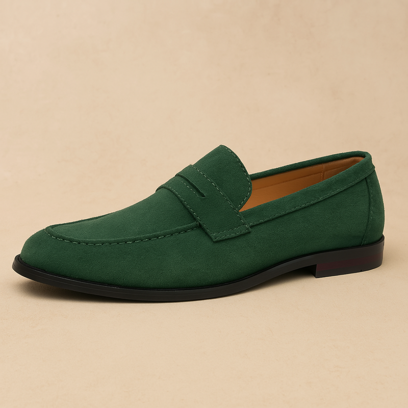 António | Old money camurça penny mocassins