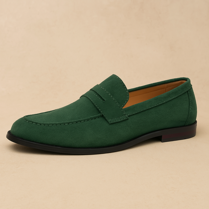 António | Old money camurça penny mocassins