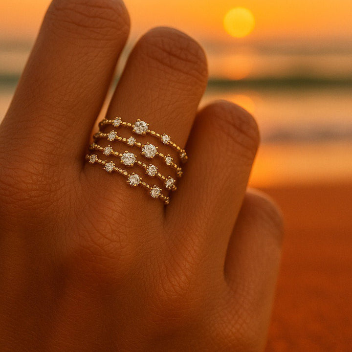 Deolinda | Conjunto de anéis em dourado