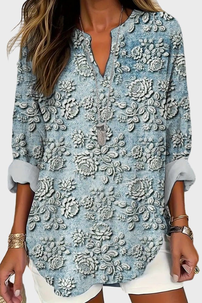 Anabela | Camisa azul crepuscular