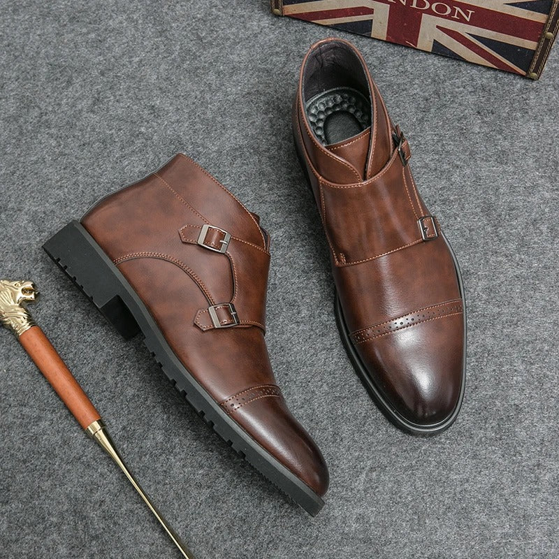 José | Botas doppio monk-strap em pele sintética