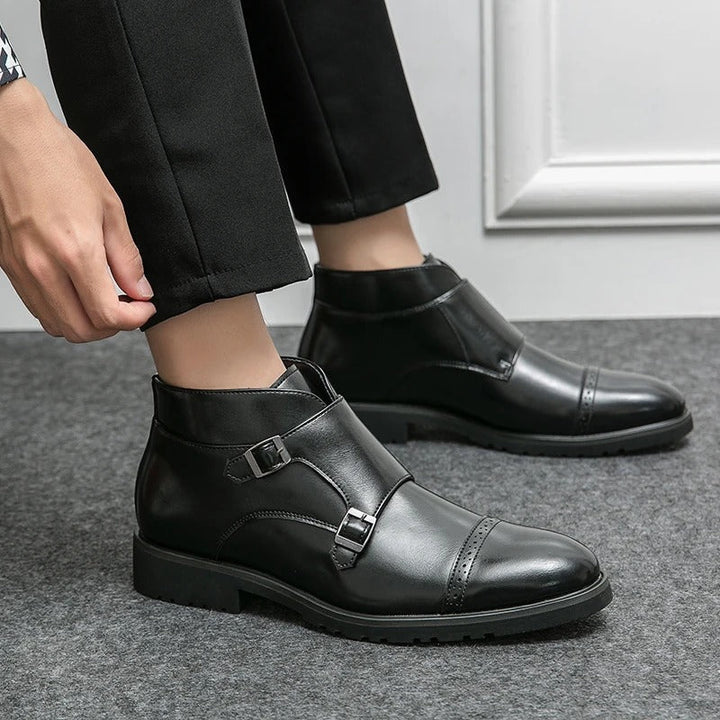 José | Botas doppio monk-strap em pele sintética