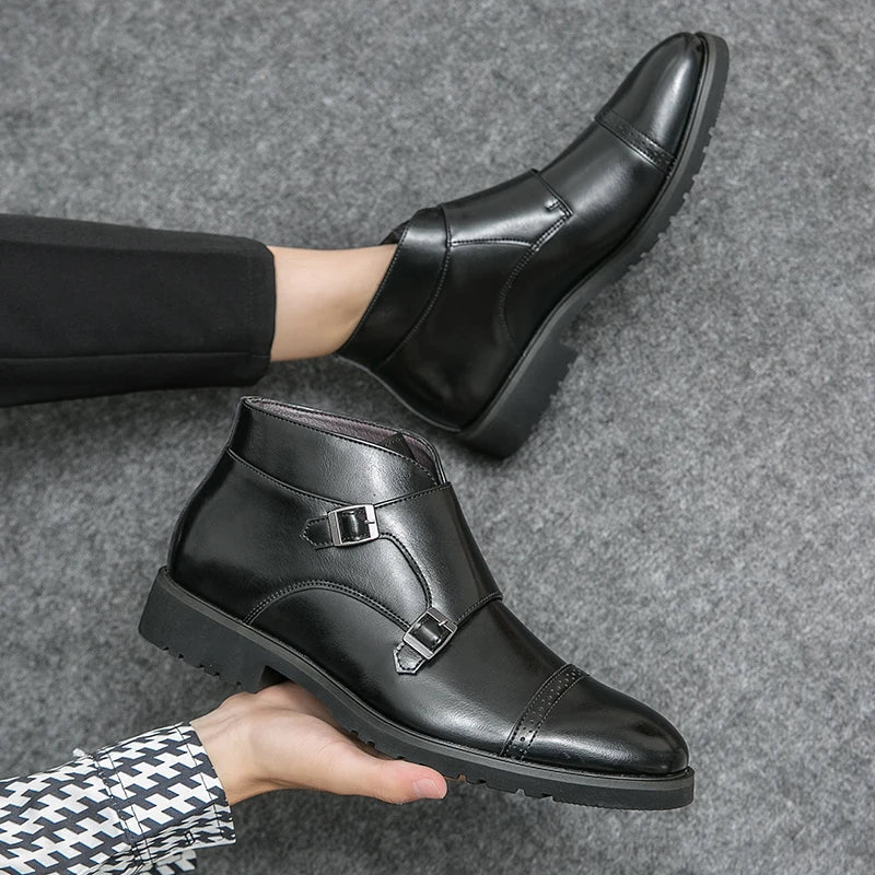 José | Botas doppio monk-strap em pele sintética