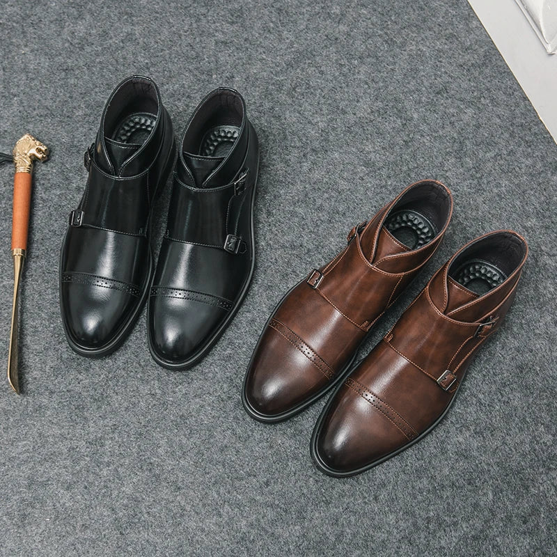 José | Botas doppio monk-strap em pele sintética