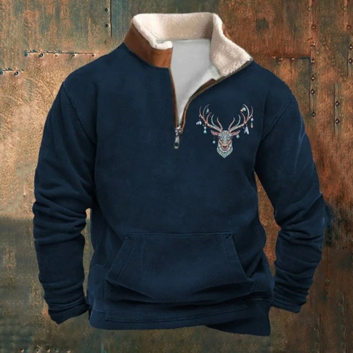Aníbal | Sweatshirt elegante com fecho