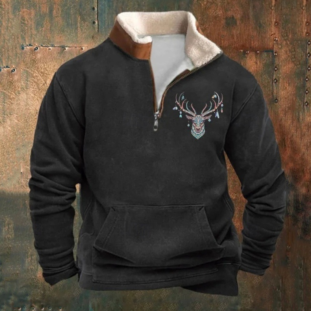 Aníbal | Sweatshirt elegante com fecho