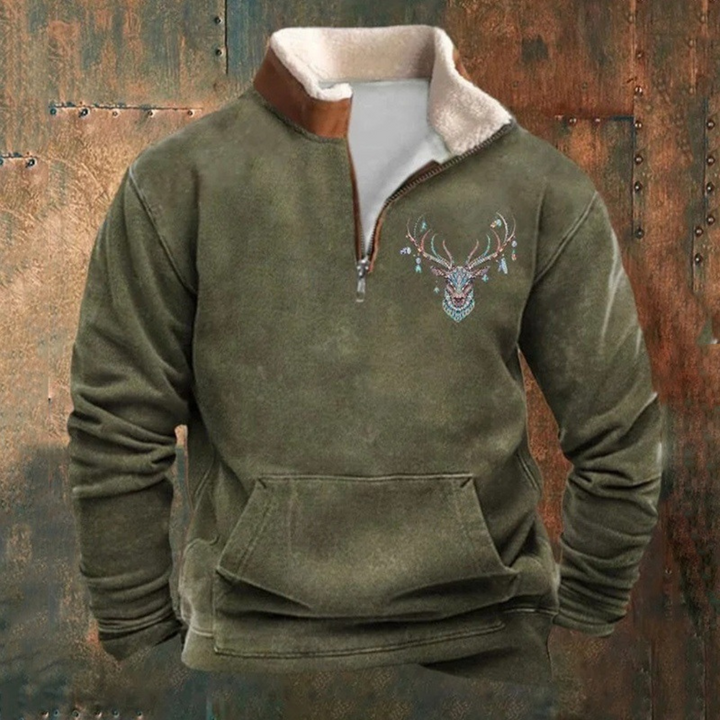 Aníbal | Sweatshirt elegante com fecho