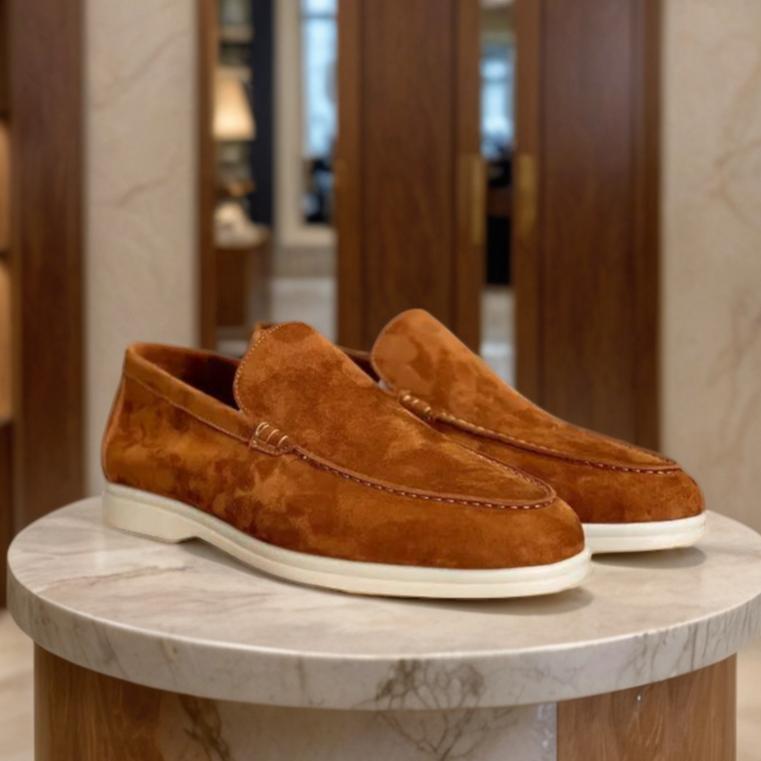 Jorge | Mocassins em pele em camurça premium