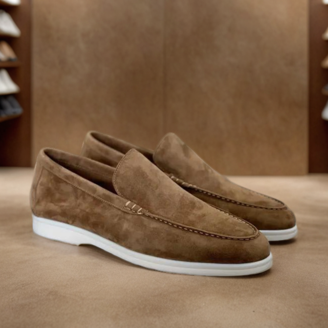 Jorge | Mocassins em pele em camurça premium