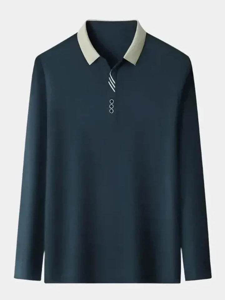André | Polo elegante de manga comprida