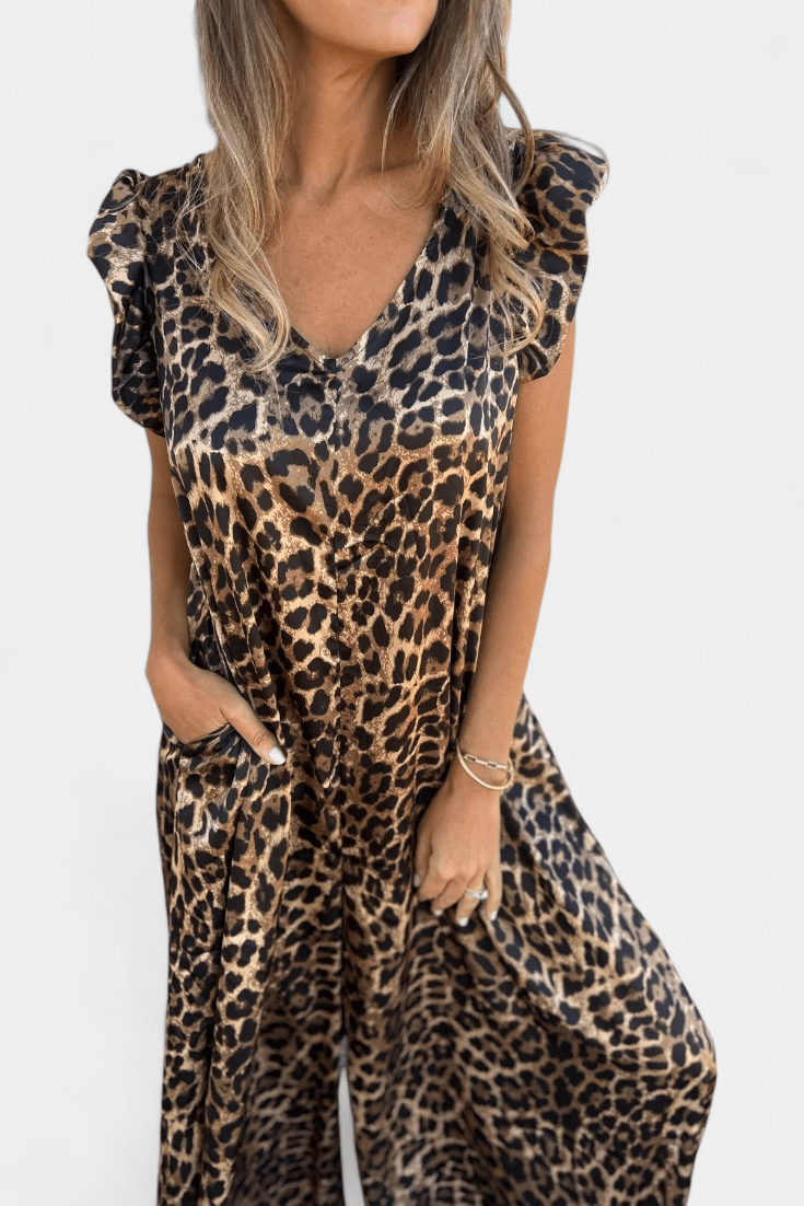Catarina | Macacão animal print leopardo