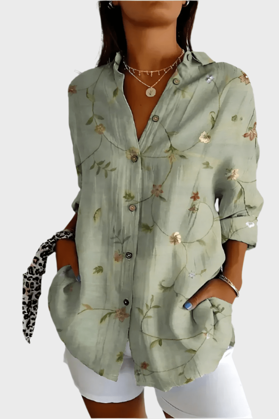 Susana | Camisa floral - Blusa de linho, toque sofisticado