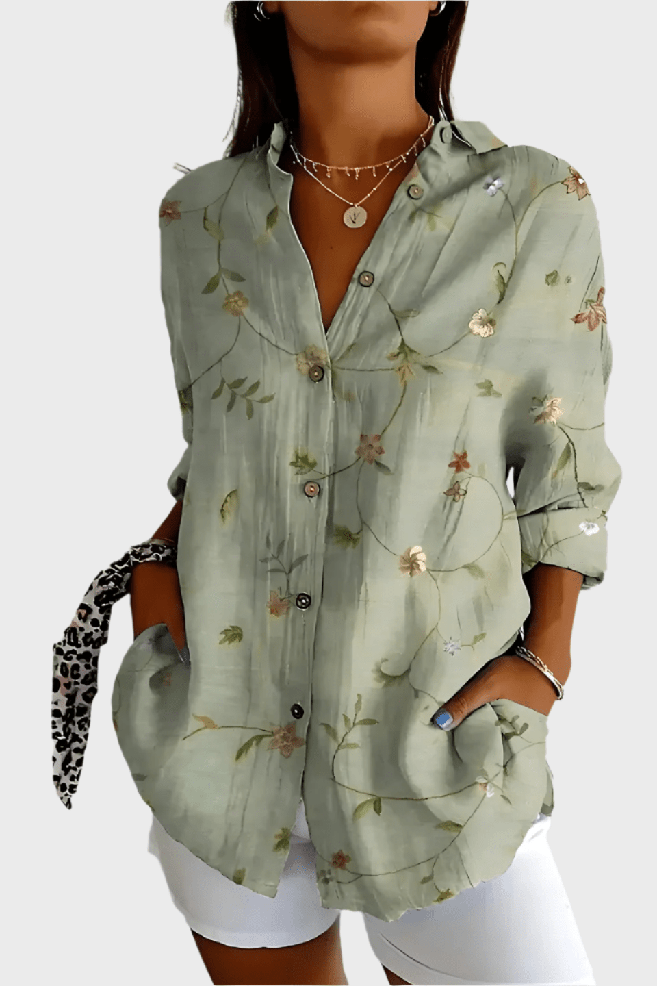 Susana | Camisa floral - Blusa de linho, toque sofisticado