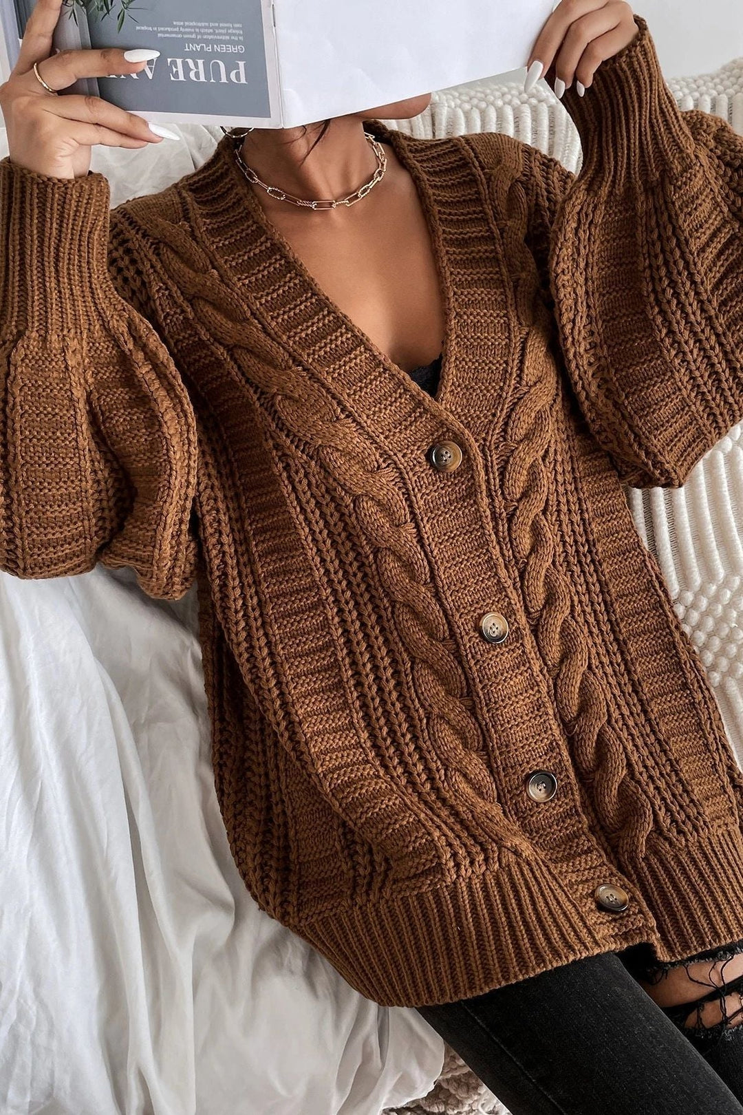 Ângela | Cardigan oversized