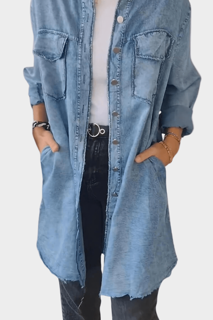 Graça | Vestido camisa em ganga