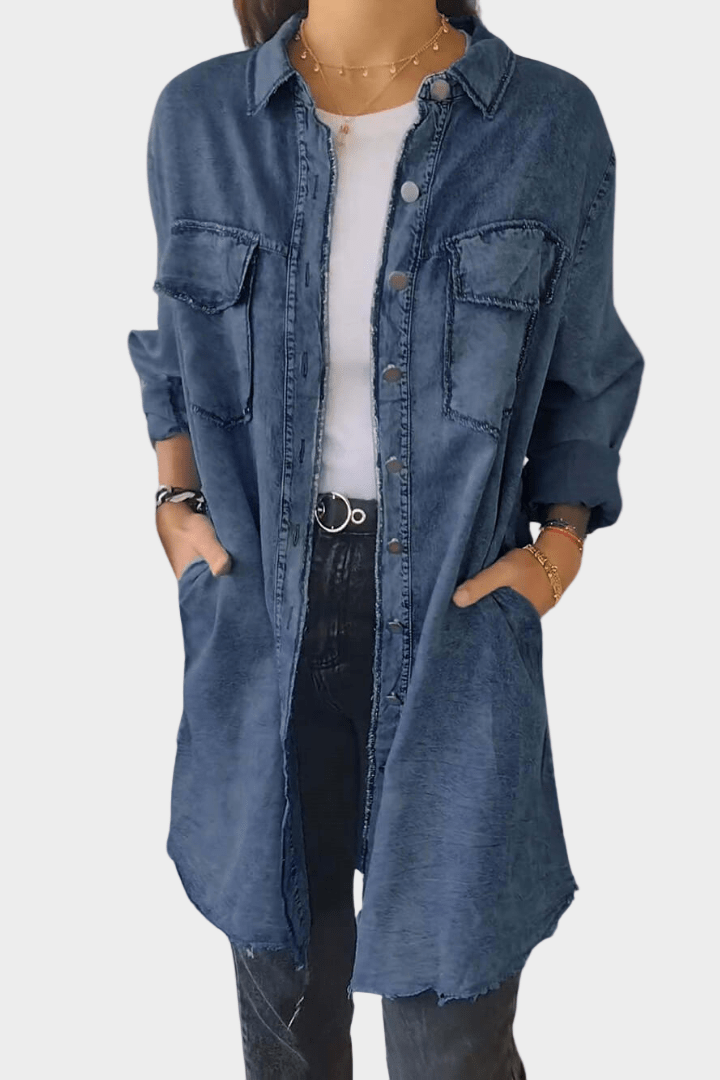 Graça | Vestido camisa em ganga