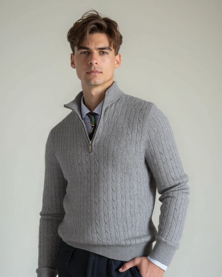 Renato | Camisola fecho com padrão